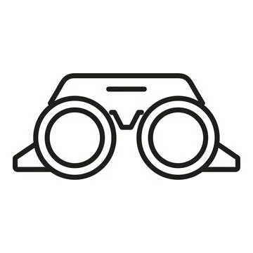 Vision device icon simple vector. Eye test Illustrazione stock