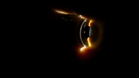 Vision diagnostics with a device, close-up of the pupil. Macro photography of Stock Footage 337469064