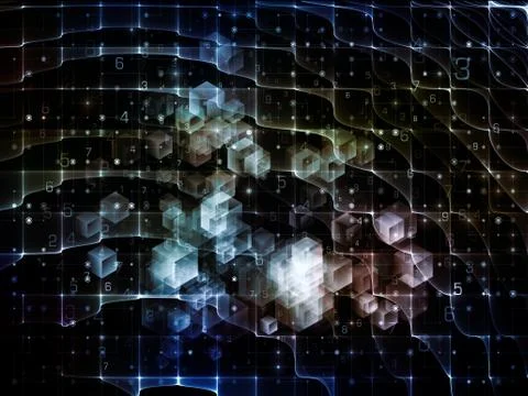 Vision of Digital Grid Stock Illustration