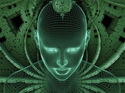Vision of Digital Identity Stock Illustration