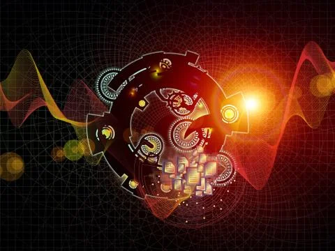 Vision of Digital Processing Illustrazione stock