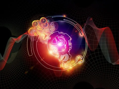 Vision of Digital Processing 스톡 일러스트