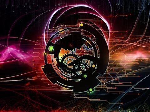 Vision of Digital Processing Stock Illustration