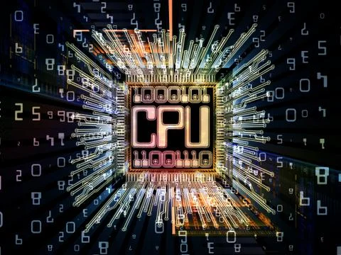 Vision of Digital Processor Stockillustratie