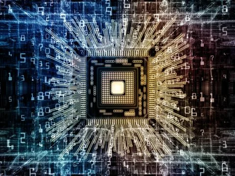 Vision of Digital Processor イラスト素材