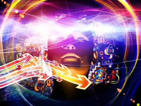 Vision of Digital Science Stock Illustration