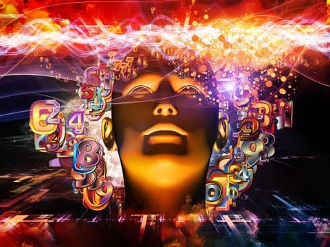 Vision of Digital Science Stock Illustration