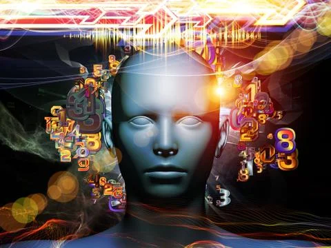 Vision of Digital Science Stock Illustration