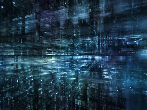 Vision of Digital World Stock Illustration