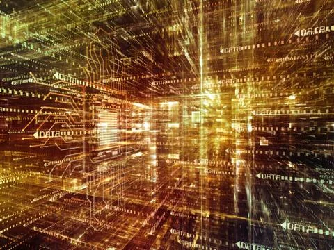 Vision of Digital World Stock Illustration