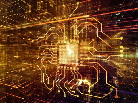 Vision of Digital World Illustrazione stock