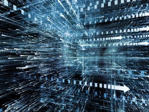 Vision of Digital World Stock Illustration