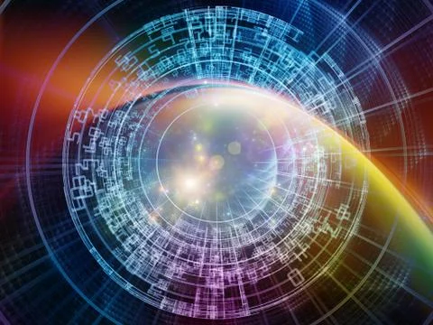 Vision of Digital World Stock Illustration