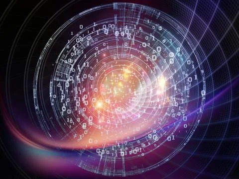 Vision of Digital World Illustrazione stock