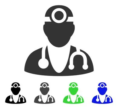 Vision Doctor Flat Icon Illustrazione stock