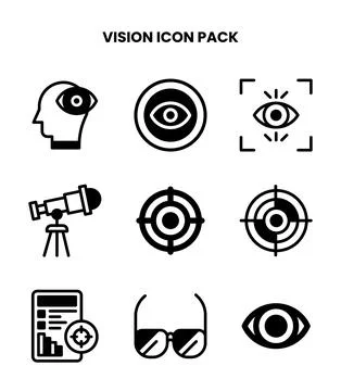 Vision DuoTone Graphics Icons Pack Illustrazione stock