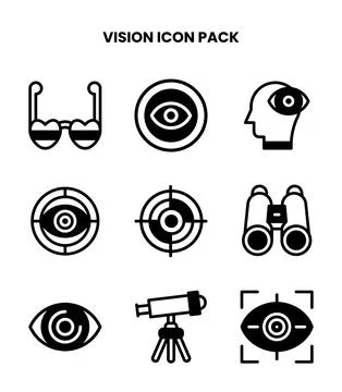 Vision DuoTone UI Icons Pack Illustrazione stock