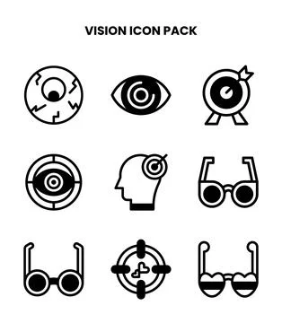 Vision DuoTone UI Icons Pack Stock Illustration