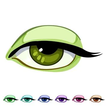 Vision eye cartoon vector graphic Stock Illustration