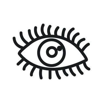Vision Eye Icon Ideal for Security and Optical Services Stock Illustration