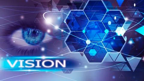 Vision eye ,Innovation Computer Data Technology,Business concept background Stock Illustration