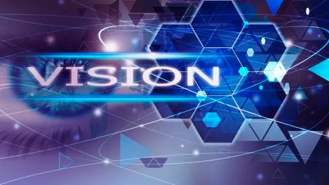 Vision eye ,Innovation Computer Data Technology,Business concept background Stock Illustration