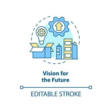 Vision for future concept icon 스톡 일러스트