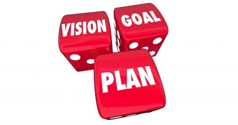 Vision Goal Plan Rolling Dice Management Strategy 4K Stock Footage 60222143