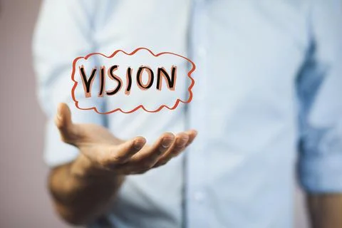 Vision in hand Stock Photos