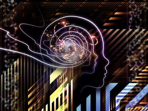 Vision of Human Technology Stock Illustration