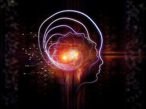 Vision of Human Technology 스톡 일러스트