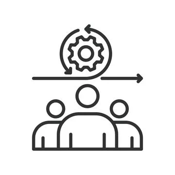 Vision icon in line design. vision, strategy, direction, focus, agile Stock Illustration