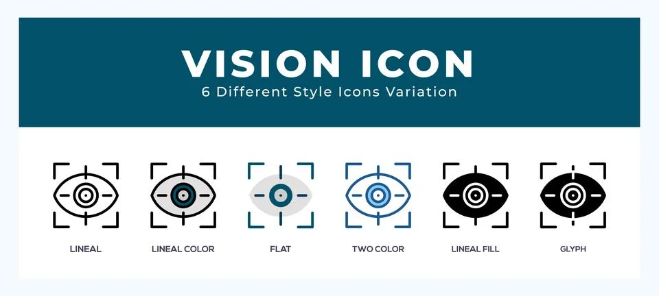 Vision icon vector design illustration in trendy style Stock Illustration