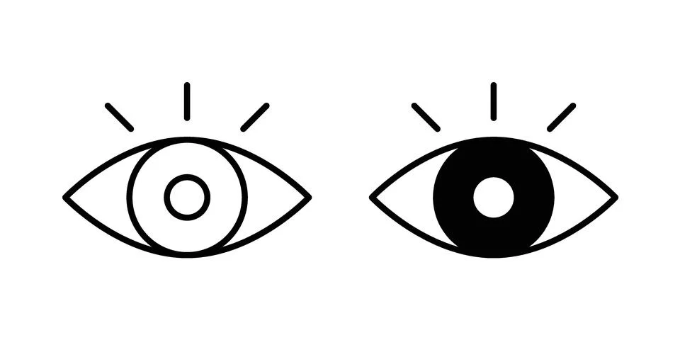 Vision icon for web projects Stock Illustration