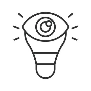 Vision idea concept, icon in line design. vision, insight, idea, creativity Stock Illustration