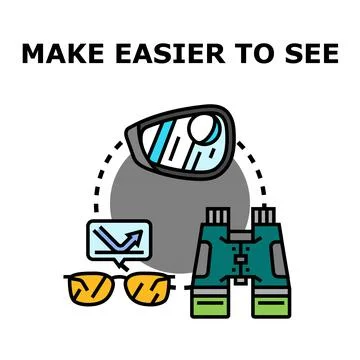 Vision improvement and optical observation concept Stock Illustration