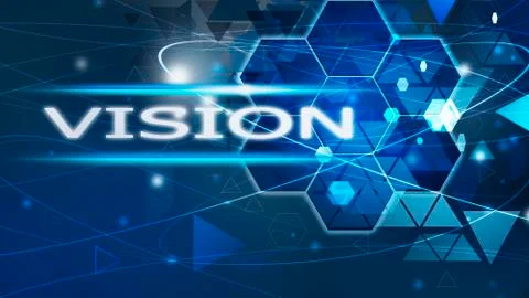 Vision ,Innovation Computer Data Technology,Business concept ideea background Illustrazione stock