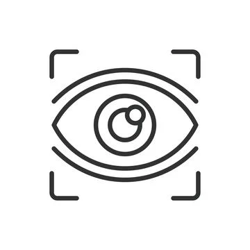 Vision, in line design. Vision, foresight, clarity, perspective, insight, future Stock Illustration