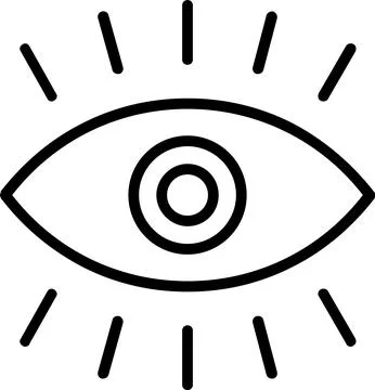 Vision Line Icon Design Stock Illustration