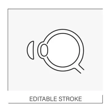 Vision line icon Stock Illustration