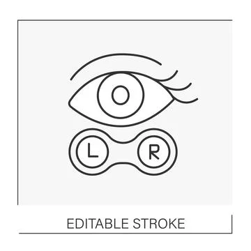 Vision line icon Stock Illustration