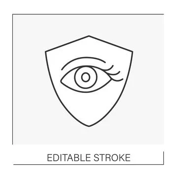 Vision line icon Stock Illustration