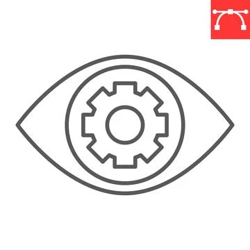 Vision line icon Stock Illustration
