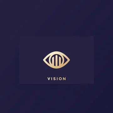 Vision logo icon on card Stock Illustration