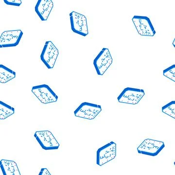 Vision loss symptom isometric icon seamless pattern Stock Illustration