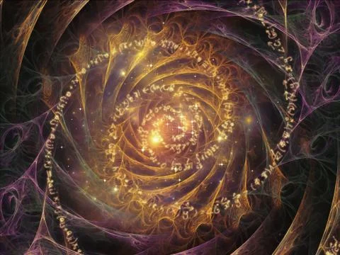 Vision of Math Vortex 스톡 일러스트