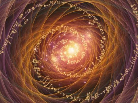 Vision of Math Vortex Stock Illustration