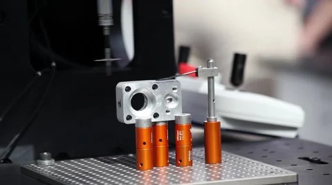 Vision measuring machine with contact-type probe systems Stock Footage 52222253