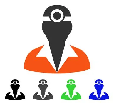 Vision Medic Flat Icon 스톡 일러스트