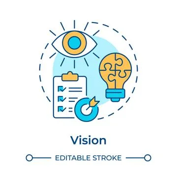 Vision multi color concept icon Stock Illustration